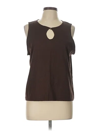 Pre-owned Lands' End Sleeveless T-shirt In Brown