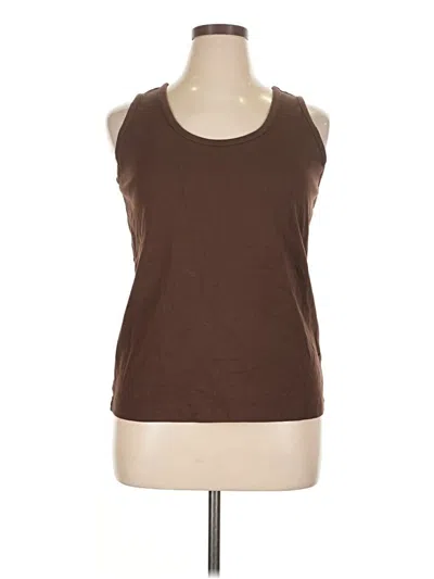 Pre-owned Lands' End Sleeveless T-shirt In Brown