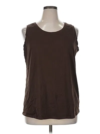 Pre-owned Lands' End Sleeveless T-shirt In Brown