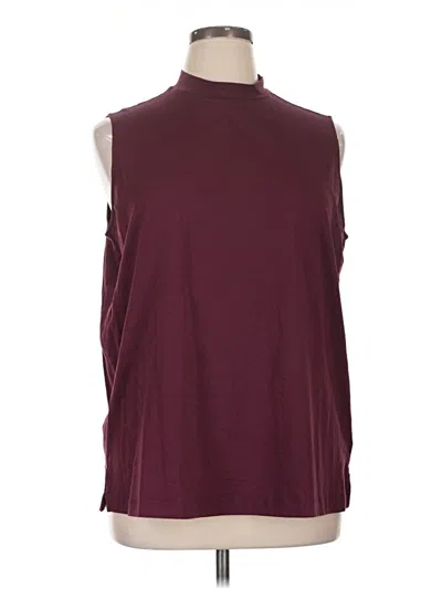 Pre-owned Lands' End Sleeveless T-shirt In Burgundy