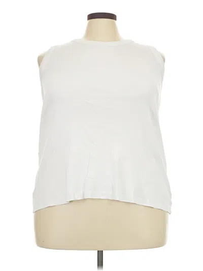 Pre-owned Lands' End Sleeveless T-shirt In Ivory