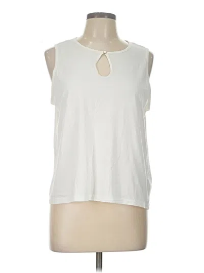 Pre-owned Lands' End Sleeveless T-shirt In Ivory