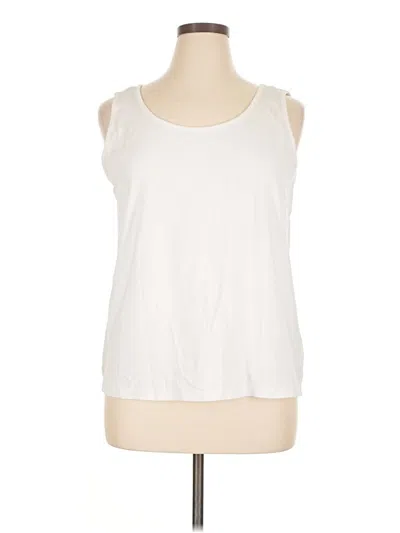 Pre-owned Lands' End Sleeveless T-shirt In Ivory