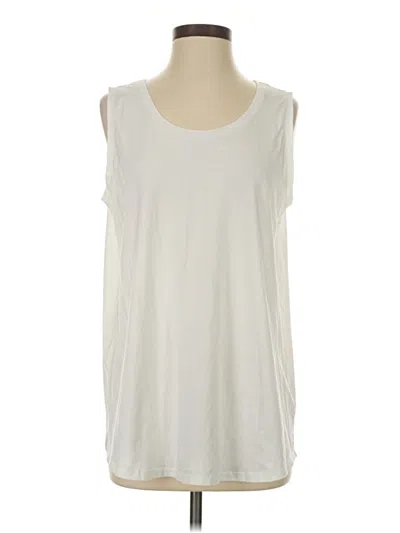Pre-owned Lands' End Sleeveless T-shirt In Ivory