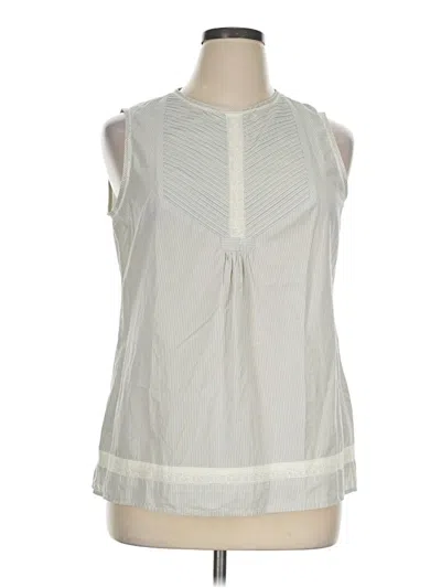 Pre-owned Lands' End Sleeveless T-shirt In Ivory