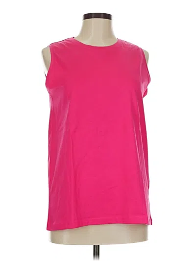 Pre-owned Lands' End Sleeveless T-shirt In Pink