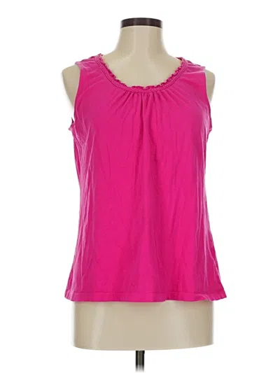 Pre-owned Lands' End Sleeveless T-shirt In Pink