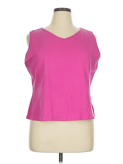 Pre-owned Lands' End Sleeveless T-shirt In Pink