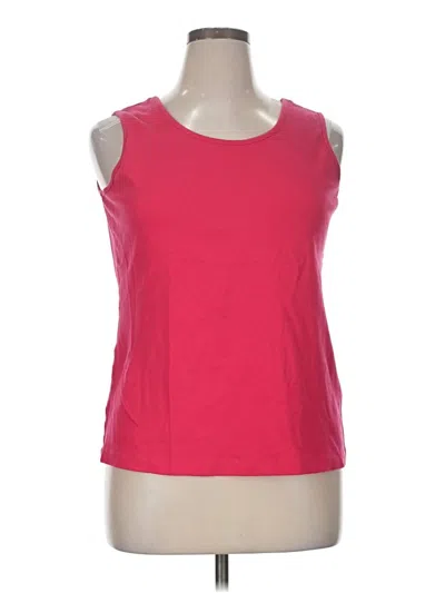 Pre-owned Lands' End Sleeveless T-shirt In Pink