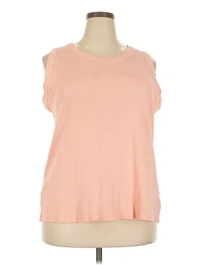 Pre-owned Lands' End Sleeveless T-shirt In Pink