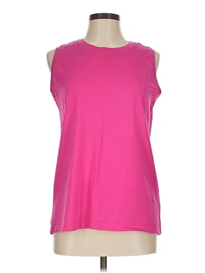 Pre-owned Lands' End Sleeveless T-shirt In Pink