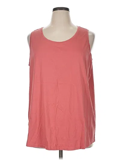 Pre-owned Lands' End Sleeveless T-shirt In Pink