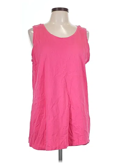 Pre-owned Lands' End Sleeveless T-shirt In Pink
