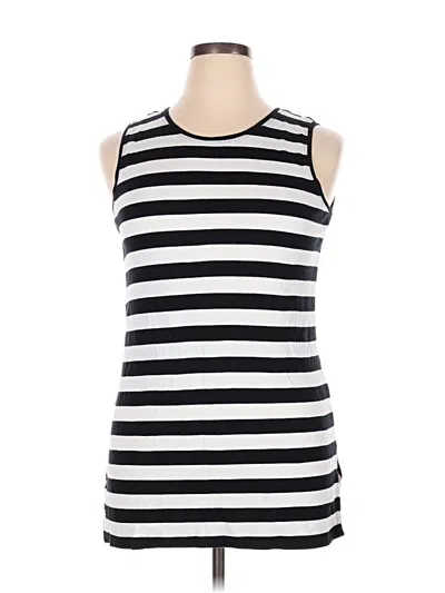 Pre-owned Lands' End Sleeveless T-shirt In White