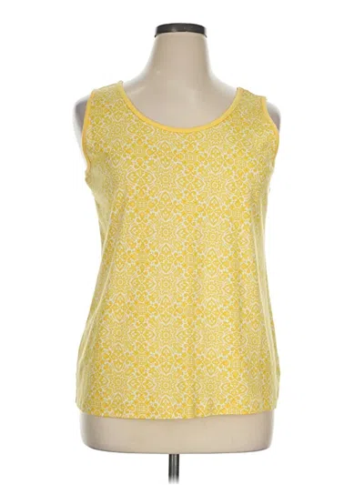 Pre-owned Lands' End Sleeveless T-shirt In Yellow