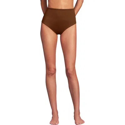 Lands' End Slender Lite Ultra High Rise Bottoms In Brown