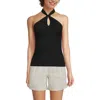 Lands' End Slender Twist Front Halter Top In Black