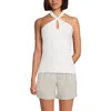 Lands' End Slender Twist Front Halter Top In White