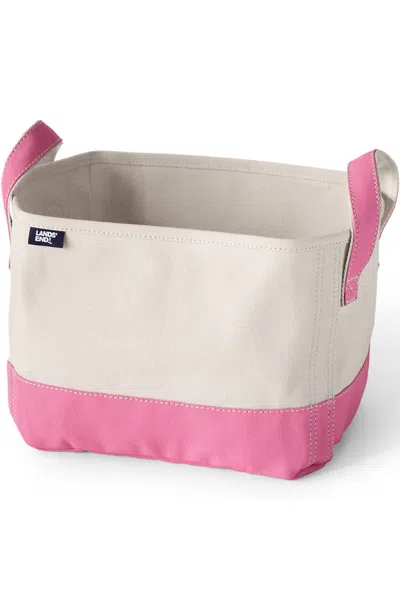 Lands' End Small Canvas Storage Tote In White