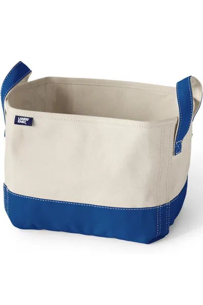Lands' End Small Canvas Storage Tote In White