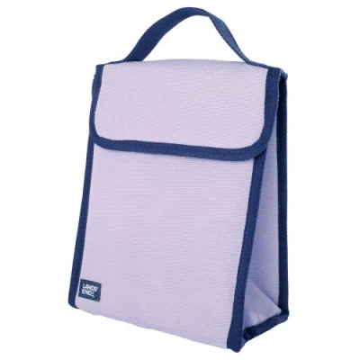 Lands' End Small Cooler Bag Polyester Canvas, Soft Cooler Lunch Box For Women And Men In Purple