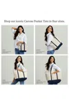 Lands' End Small Solid Color Open Top Canvas Tote Bag In Pattern