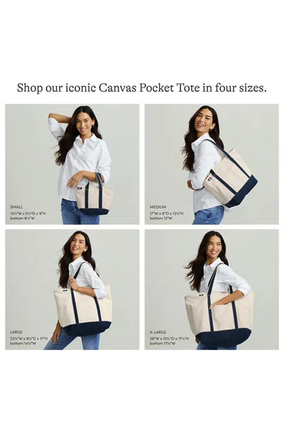 Lands' End Small Solid Color Open Top Canvas Tote Bag In Pattern