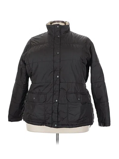 Pre-owned Lands' End Snow Jacket In Black
