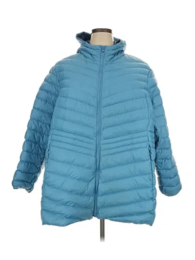 Pre-owned Lands' End Snow Jacket In Blue