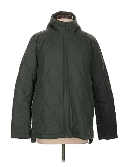 Pre-owned Lands' End Snow Jacket In Green