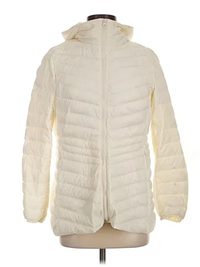 Pre-owned Lands' End Snow Jacket In Ivory