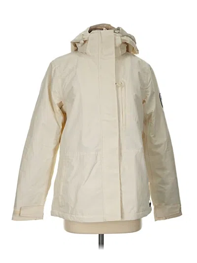 Pre-owned Lands' End Snow Jacket In Ivory