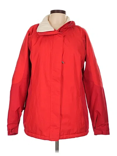 Pre-owned Lands' End Snow Jacket In Red