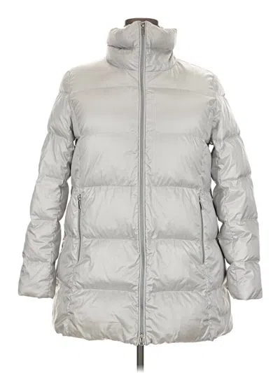Pre-owned Lands' End Snow Jacket In Silver