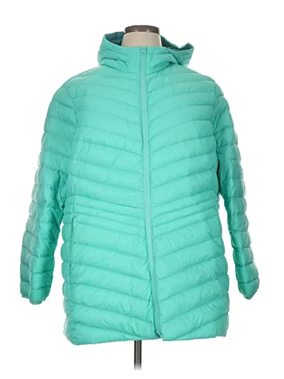 Pre-owned Lands' End Snow Jacket In Teal