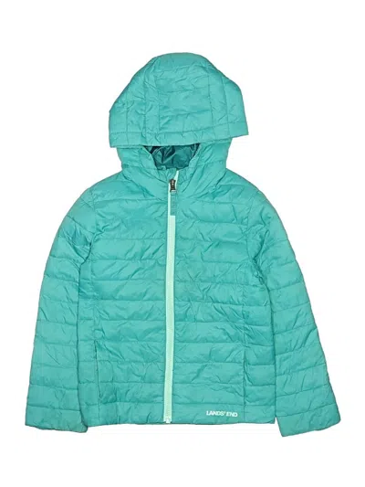 Pre-owned Lands' End Kids'  Snow Jacket In Teal