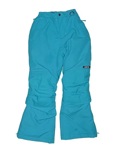 Pre-owned Lands' End Kids'  Snow Pants In Blue