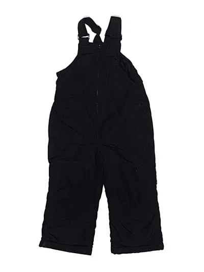 Pre-owned Lands' End Kids'  Snow Pants With Bib In Black