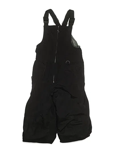 Pre-owned Lands' End Kids'  Snow Pants With Bib In Black