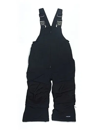 Pre-owned Lands' End Kids'  Snow Pants With Bib In Black