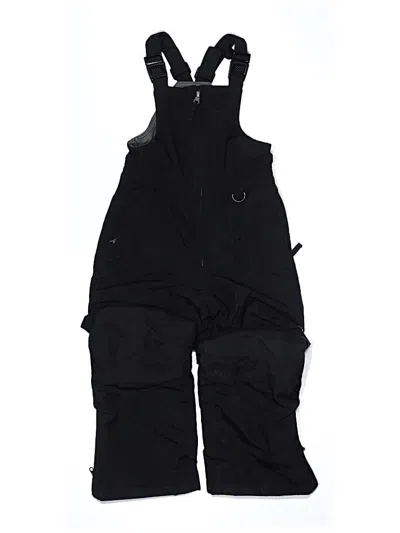Pre-owned Lands' End Kids'  Snow Pants With Bib In Black