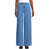 Lands' End Soft Denim High Rise Wide Leg Utility Jeans In Hutton Blue Wash