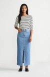 Lands' End Soft Denim Maxi Skirt In Hutton Blue Wash