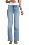 Lands' End Soft Denim Mid Rise Boyfriend Jeans In Arctic Indigo