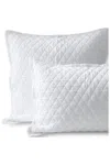 Lands' End Solid Diamond Double Voile Pillow Sham In White