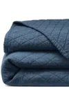 Lands' End Solid Diamond Double Voile Quilt In Blue