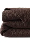 Lands' End Solid Diamond Double Voile Quilt In Brown