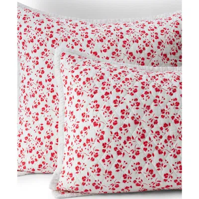 Lands' End Solid Diamond Double Voile Quilt In Red