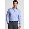 Lands' End Solid No Iron Supima Pinpoint Straight Collar Dress Shirt In Blue