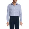 Lands' End Solid No Iron Supima Pinpoint Straight Collar Dress Shirt In Blue